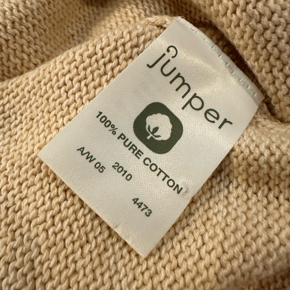 Jumper vintage cardigan floral crochet button front size large 100% cotton - Picture 5 of 5